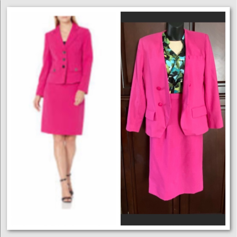 Vintage Allison Smith Pink 2-piece suit size 6